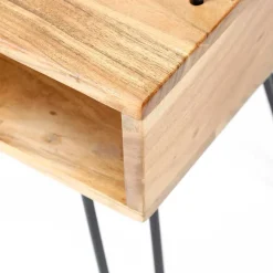 Discount Wohnen Loft Design Nachttisch mit Holz Kasten - Garfagna