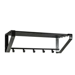 Clearance Wohnen Loft Design Wandgarderobe in Schwarz Sumba aus Metall