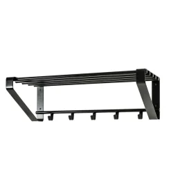 Clearance Wohnen Loft Design Wandgarderobe in Schwarz Sumba aus Metall