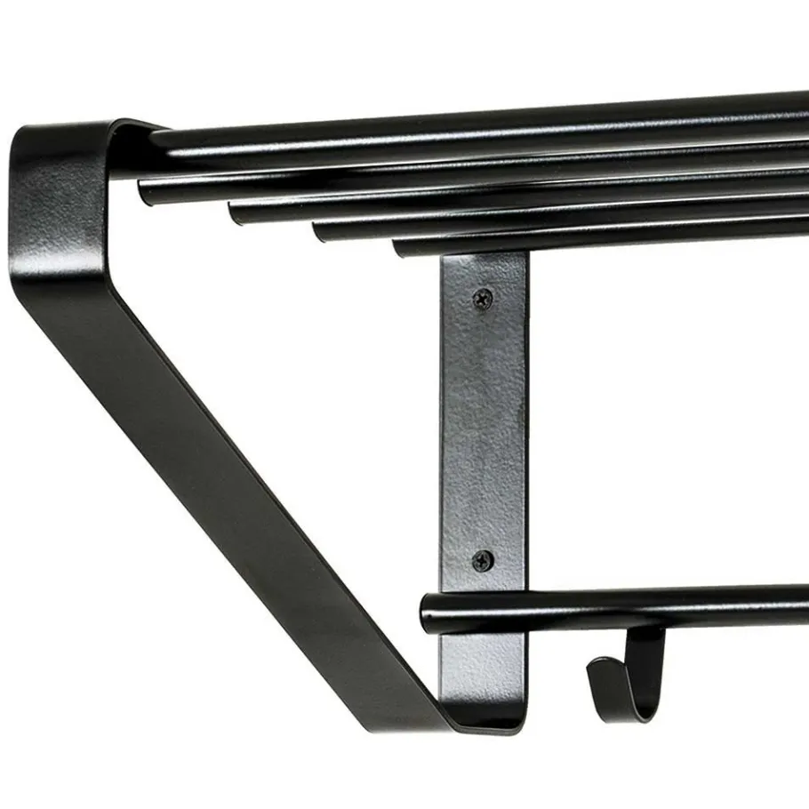 Clearance Wohnen Loft Design Wandgarderobe in Schwarz Sumba aus Metall