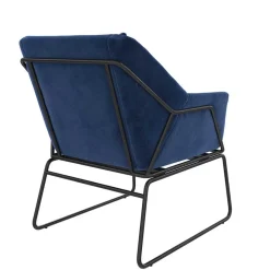 Online Wohnen Loft Designsessel in Blau Samt - Circlefun