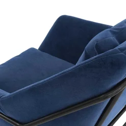 Online Wohnen Loft Designsessel in Blau Samt - Circlefun