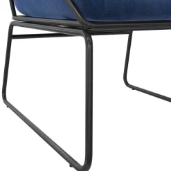 Online Wohnen Loft Designsessel in Blau Samt - Circlefun