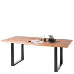 Best Wohnen Loft Esszimmertisch mit Bügelgestell Schwarz - Ludias