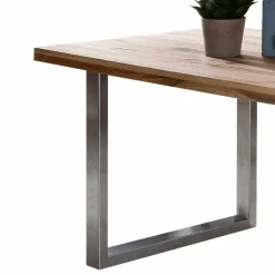 Online Wohnen Loft Tisch Nestore aus Eiche und Edelstahl