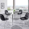 Clearance Wohnen Loft Tischgruppe in Schwarz Weiß Wancora mit Schalenstühlen (fünfteilig)