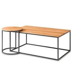 Sale Wohnen Loft Wohnzimmertisch mit Beistelltisch - Larros (zweiteilig)