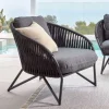 Clearance Wohnen Lounge Sessel aus Kordel Geflecht & Stahl - Magona