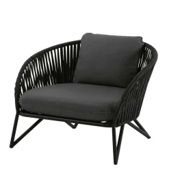 Clearance Wohnen Lounge Sessel aus Kordel Geflecht & Stahl - Magona