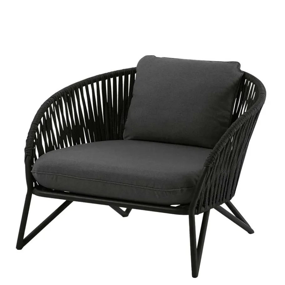 Clearance Wohnen Lounge Sessel aus Kordel Geflecht & Stahl - Magona