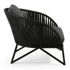 Clearance Wohnen Lounge Sessel aus Kordel Geflecht & Stahl - Magona
