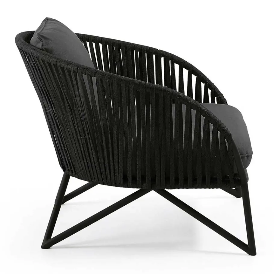 Clearance Wohnen Lounge Sessel aus Kordel Geflecht & Stahl - Magona