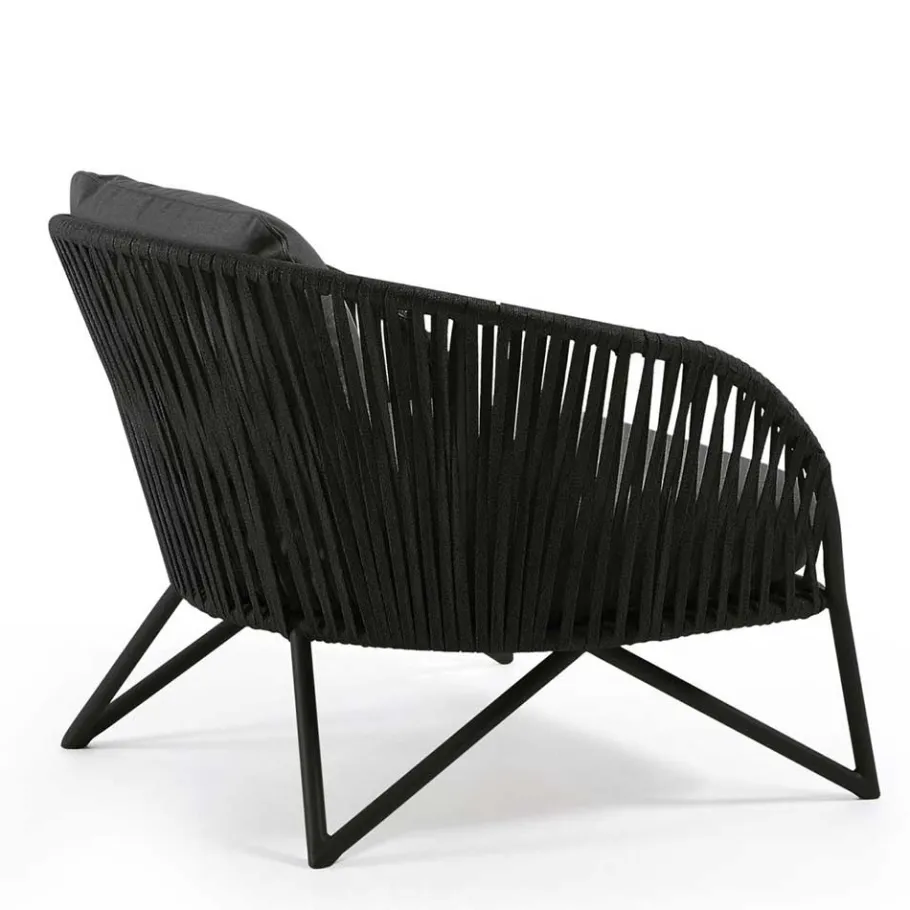 Clearance Wohnen Lounge Sessel aus Kordel Geflecht & Stahl - Magona