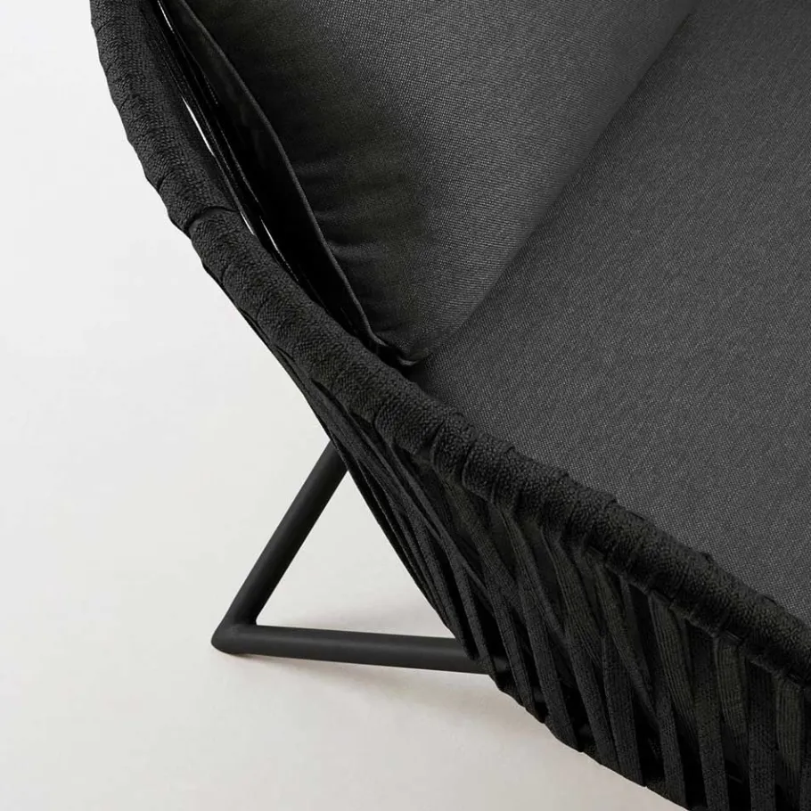 Clearance Wohnen Lounge Sessel aus Kordel Geflecht & Stahl - Magona