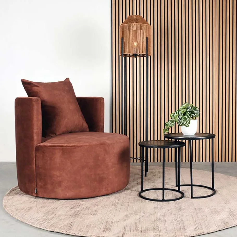 Hot Wohnen Lounge Sessel in Rost Braun - Plane