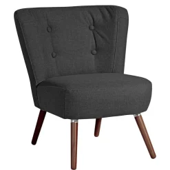 Online Wohnen Lounge Sessel in Schwarz Stoff - Adaliz