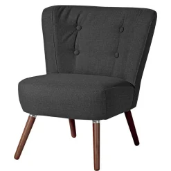 Online Wohnen Lounge Sessel in Schwarz Stoff - Adaliz