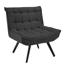 Best Wohnen Lounge Sessel mit Hocker in Anthrazit - Mook (zweiteilig)