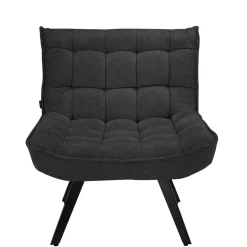 Best Wohnen Lounge Sessel mit Hocker in Anthrazit - Mook (zweiteilig)