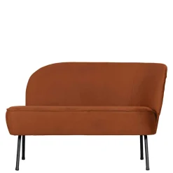 New Wohnen Lounge Sofa aus Samt in Rost Braun - Feliz