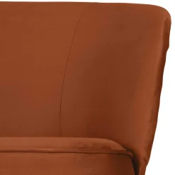 New Wohnen Lounge Sofa aus Samt in Rost Braun - Feliz