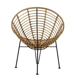 Online Wohnen Lounge Stuhl aus Geflecht in Beige - Padiona