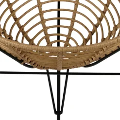 Online Wohnen Lounge Stuhl aus Geflecht in Beige - Padiona