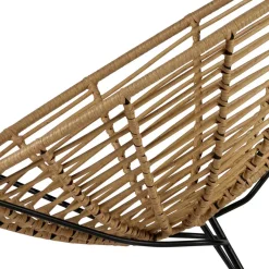 Online Wohnen Lounge Stuhl aus Geflecht in Beige - Padiona