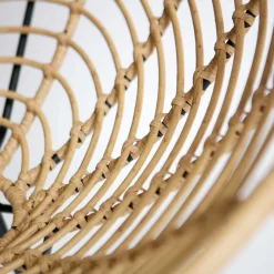 Online Wohnen Lounge Stuhl aus Geflecht in Beige - Padiona