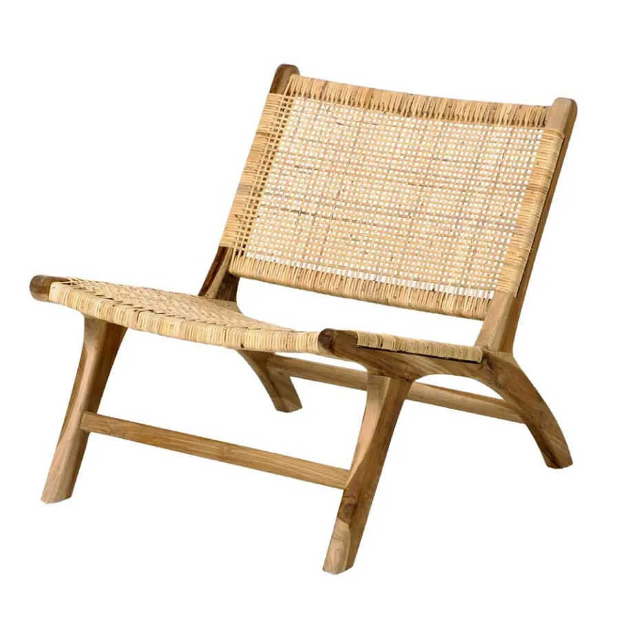 Hot Wohnen Lounge Stuhl aus Geflecht Rattan - Rimorio