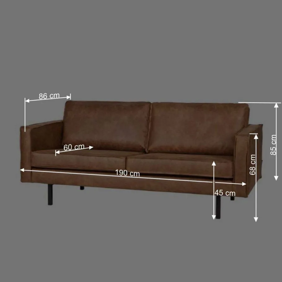 Clearance Wohnen Loungecouch Adira in Cognac Braun