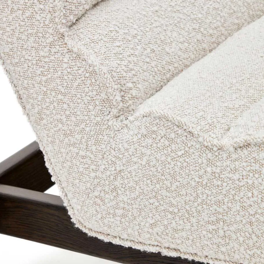 Hot Wohnen Loungesessel aus Boucle in Weiß - Yasmel