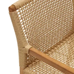 Clearance Wohnen Loungesessel aus Geflecht und Teakholz - Comrinaca