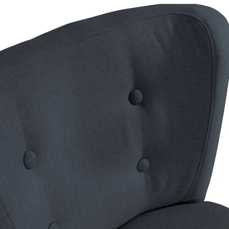 Outlet Wohnen Loungesessel in Anthrazit und Schwarz - Hamzad