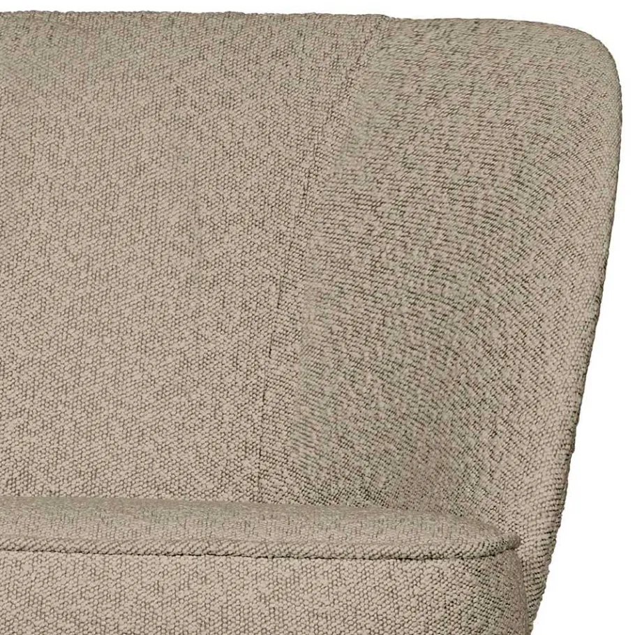 Discount Wohnen Loungesofa aus Boucle Stoff in Beige - Laderla