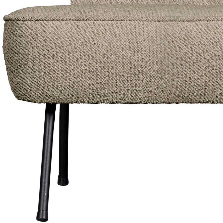 Discount Wohnen Loungesofa aus Boucle Stoff in Beige - Laderla