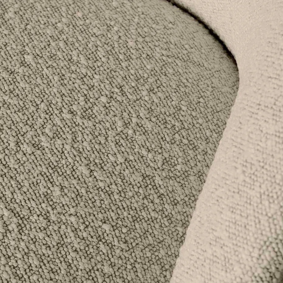 Discount Wohnen Loungesofa aus Boucle Stoff in Beige - Laderla