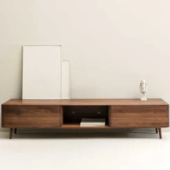 New Wohnen Lowboard für Fernseher aus Nussbaum - Rivossa