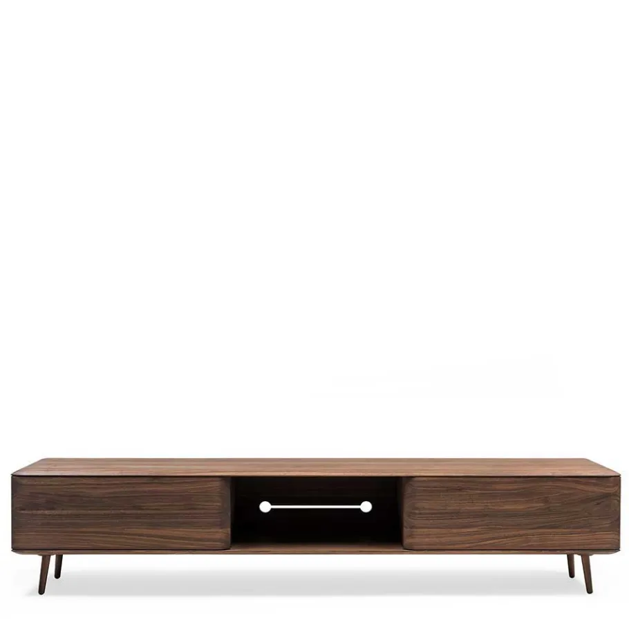New Wohnen Lowboard für Fernseher aus Nussbaum - Rivossa