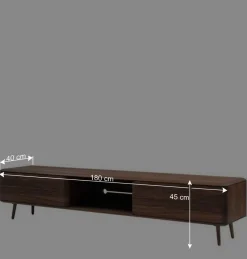 New Wohnen Lowboard für Fernseher aus Nussbaum - Rivossa