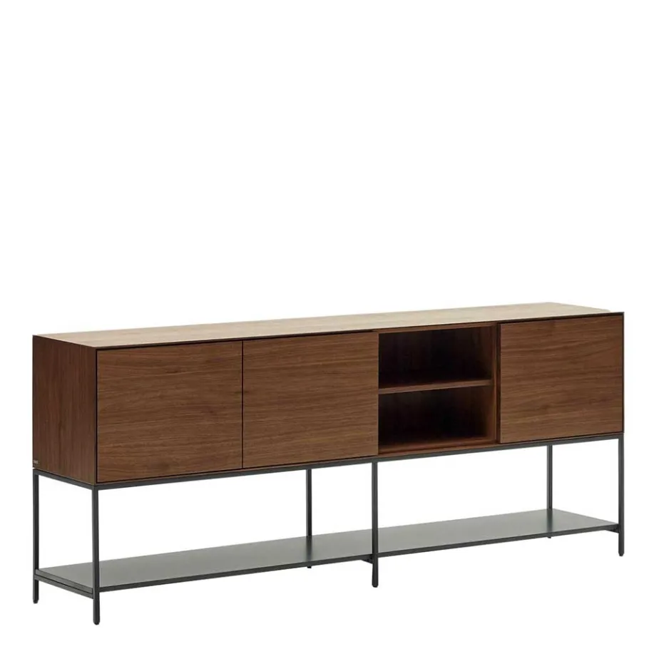 Hot Wohnen Luftig gestaltetes Sideboard in Nussbaum - Milena