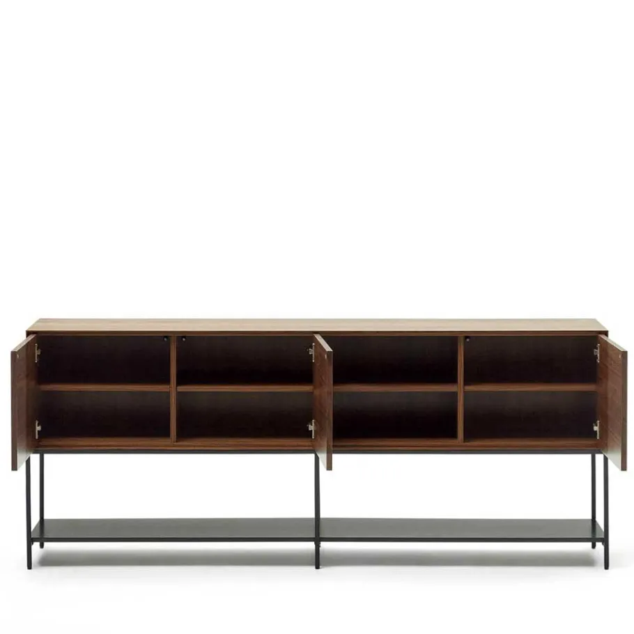 Hot Wohnen Luftig gestaltetes Sideboard in Nussbaum - Milena