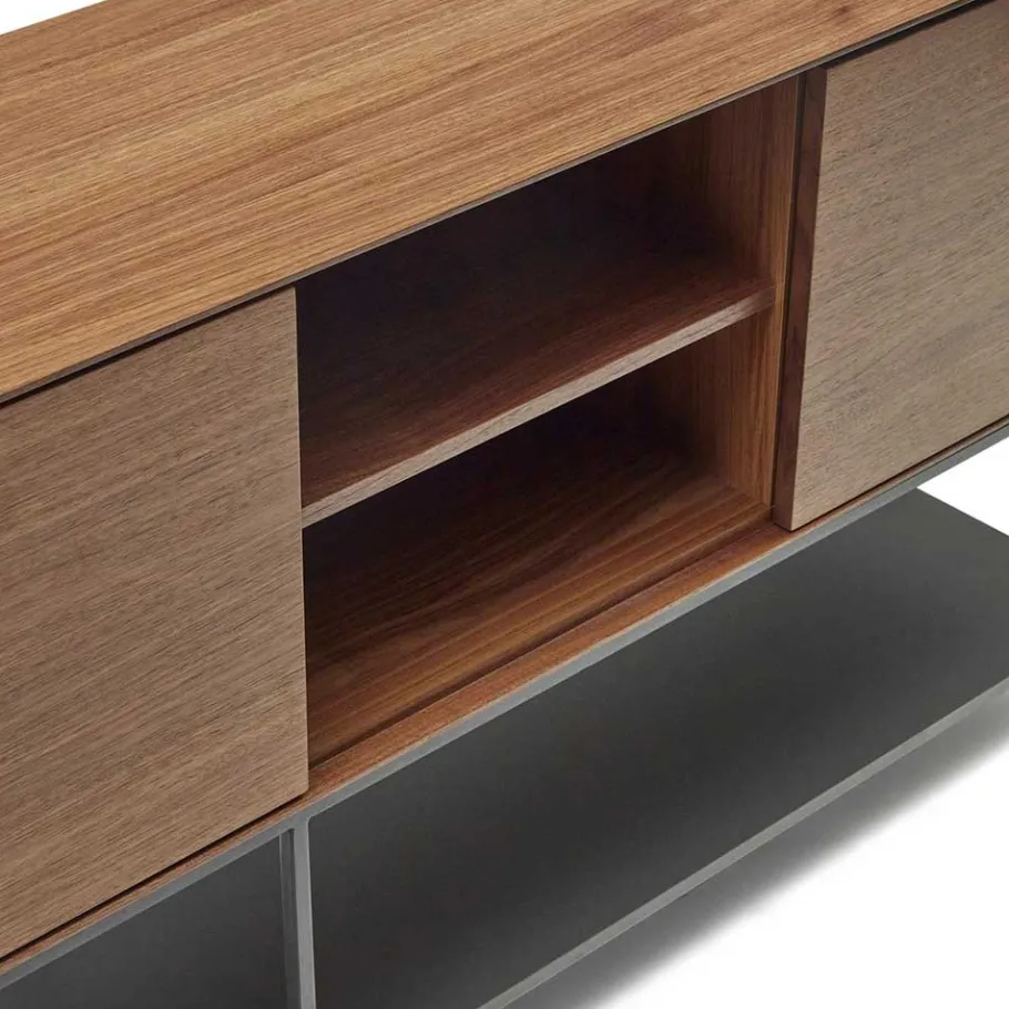 Hot Wohnen Luftig gestaltetes Sideboard in Nussbaum - Milena