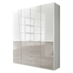 Clearance Wohnen 1,98m Kombi-Kleiderschrank mit Glasfront - Pascan