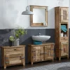 Hot Wohnen Mango Holz Badezimmermöbel im Set - Suennas (vierteilig)