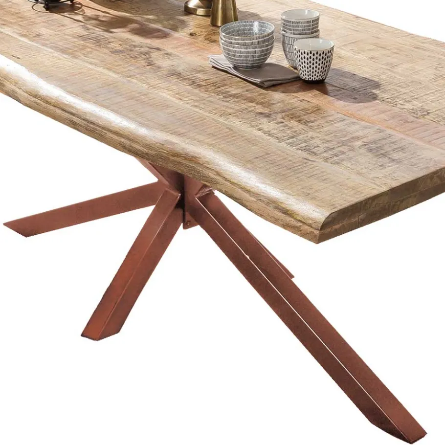 Outlet Wohnen Mangoholz Baumkante-Esstisch modern - Ejola
