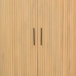 New Wohnen Mangoholz Schrank in Lamellenoptik - Dorian