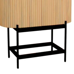 New Wohnen Mangoholz Schrank in Lamellenoptik - Dorian