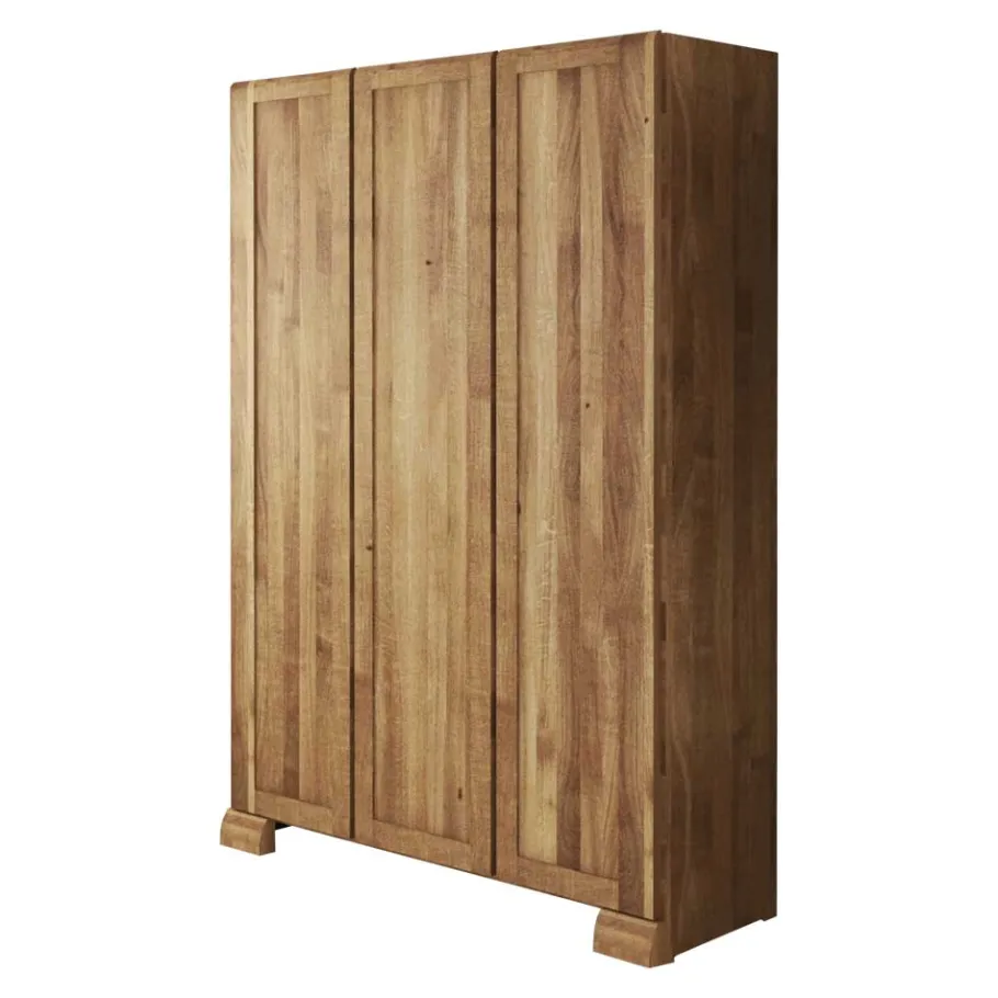 Best Wohnen Massiv Kleiderschrank Vaskov aus Wildeiche geölt