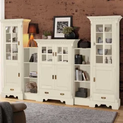 Best Wohnen Massive Schränke & Regale in Creme - Rospus (fünfteilig)